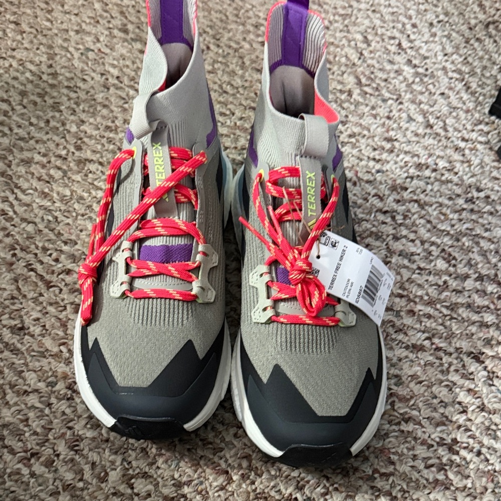 Adidas Terrex Women's Gray and Purple Athletic Shoes